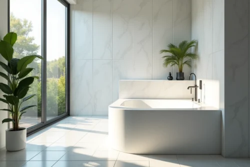 Tendances 2024 : baignoire d’angle et design contemporain