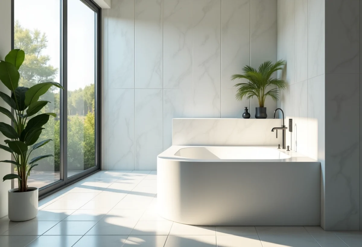 Tendances 2024 : baignoire d’angle et design contemporain